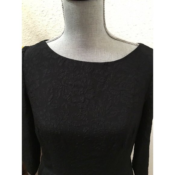 Nanette Lepore Black Peplum Dress Silk 10 Formal Medium RARE HTF GORGEOUS LBD - Picture 4 of 8